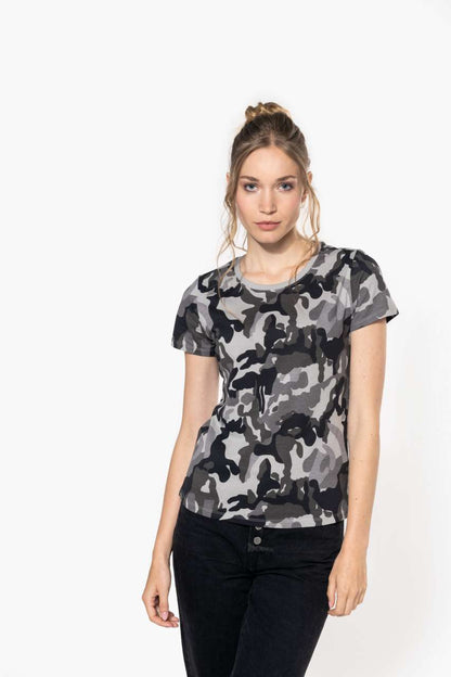 KA3031 - LADIES' SHORT-SLEEVED CAMO T-SHIRT