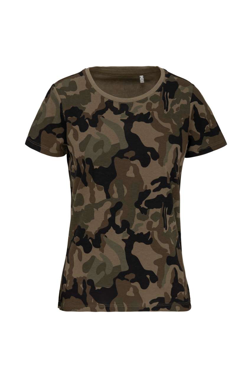 KA3031 - LADIES' SHORT-SLEEVED CAMO T-SHIRT