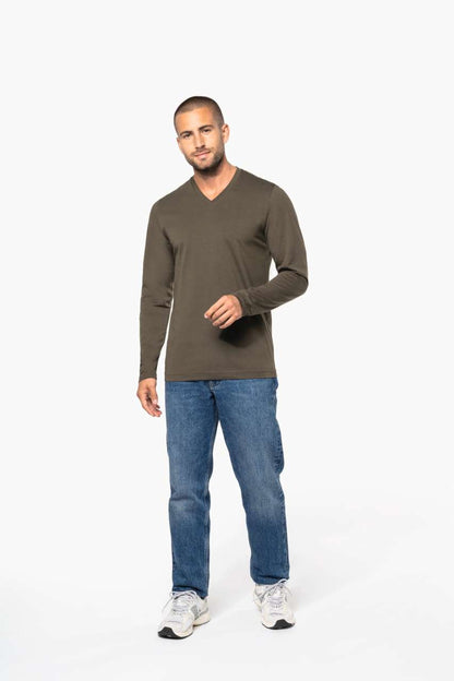 KA358 - MEN'S LONG-SLEEVED V-NECK T-SHIRT