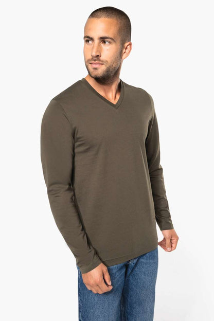 KA358 - MEN'S LONG-SLEEVED V-NECK T-SHIRT
