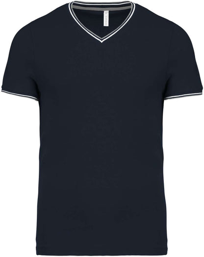 KA374 - MEN'S PIQUÉ KNIT V-NECK T-SHIRT