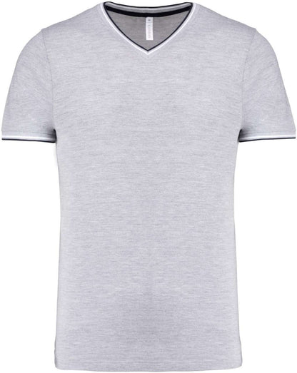 KA374 - MEN'S PIQUÉ KNIT V-NECK T-SHIRT