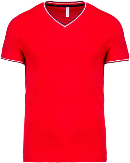 KA374 - MEN'S PIQUÉ KNIT V-NECK T-SHIRT