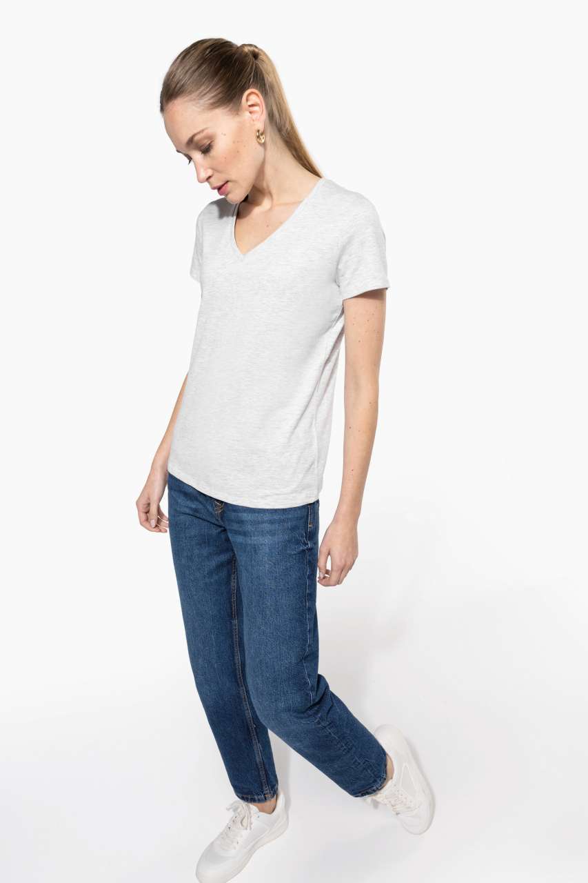 KA381 - LADIES' SHORT-SLEEVED V-NECK T-SHIRT