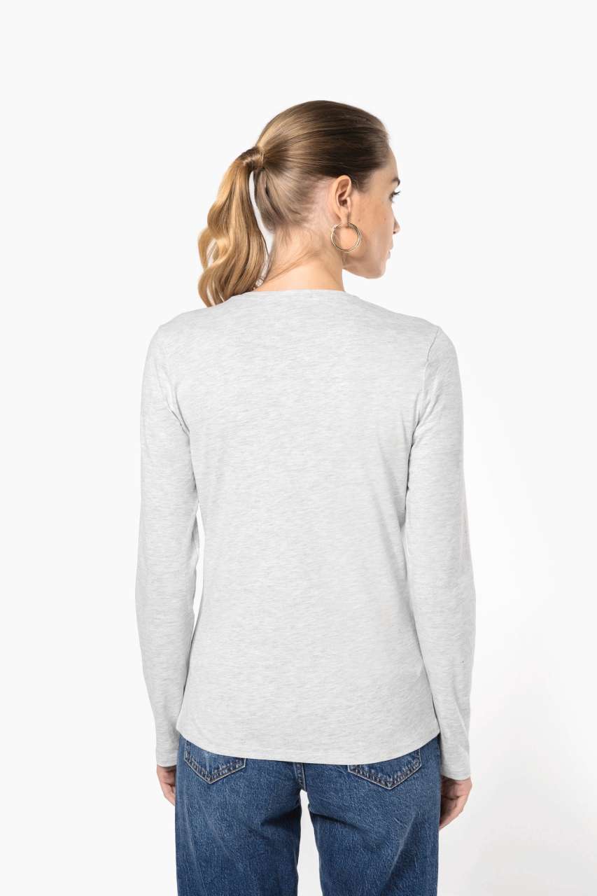 KA382 - LADIES' LONG-SLEEVED V-NECK T-SHIRT