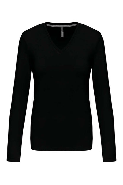 KA382 - LADIES' LONG-SLEEVED V-NECK T-SHIRT