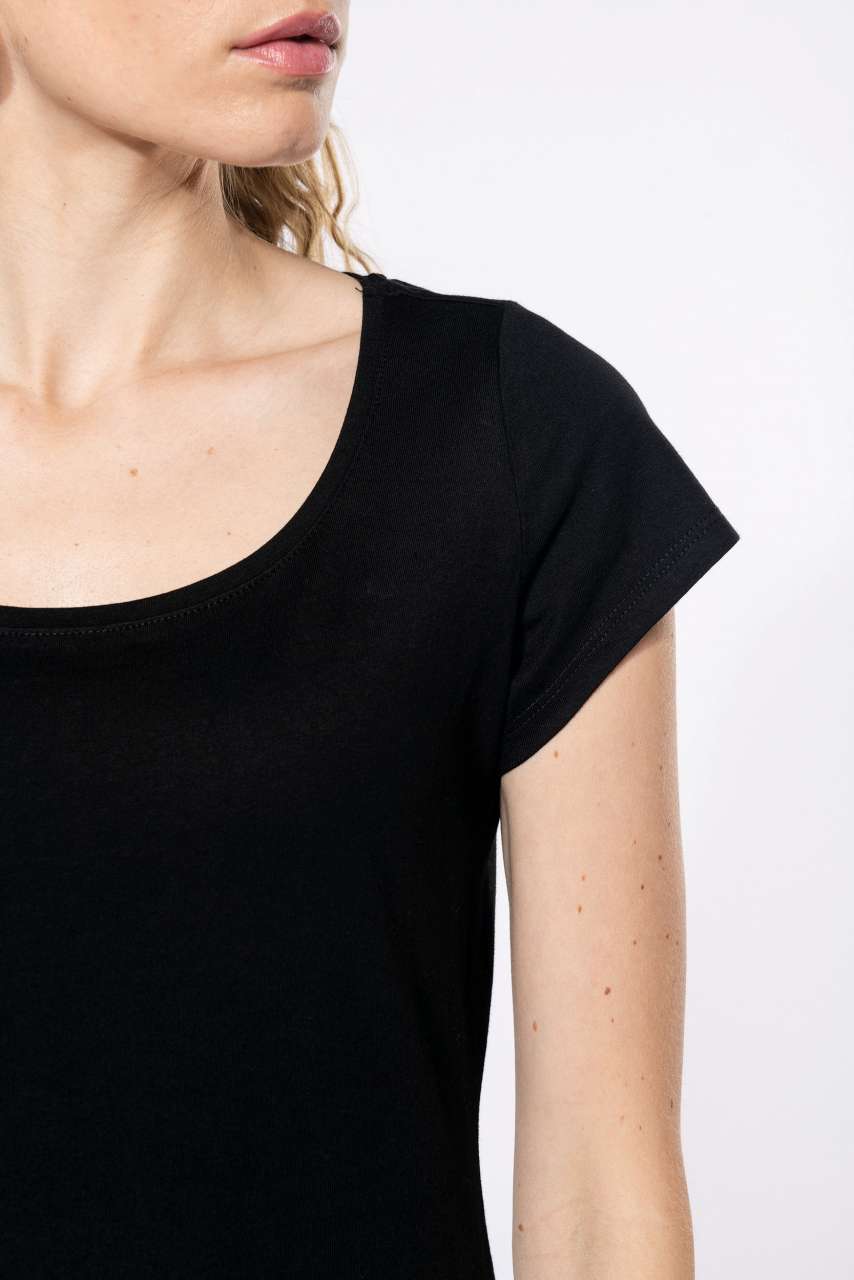 KA384 - LADIES’ BOAT NECK SHORT-SLEEVED T-SHIRT