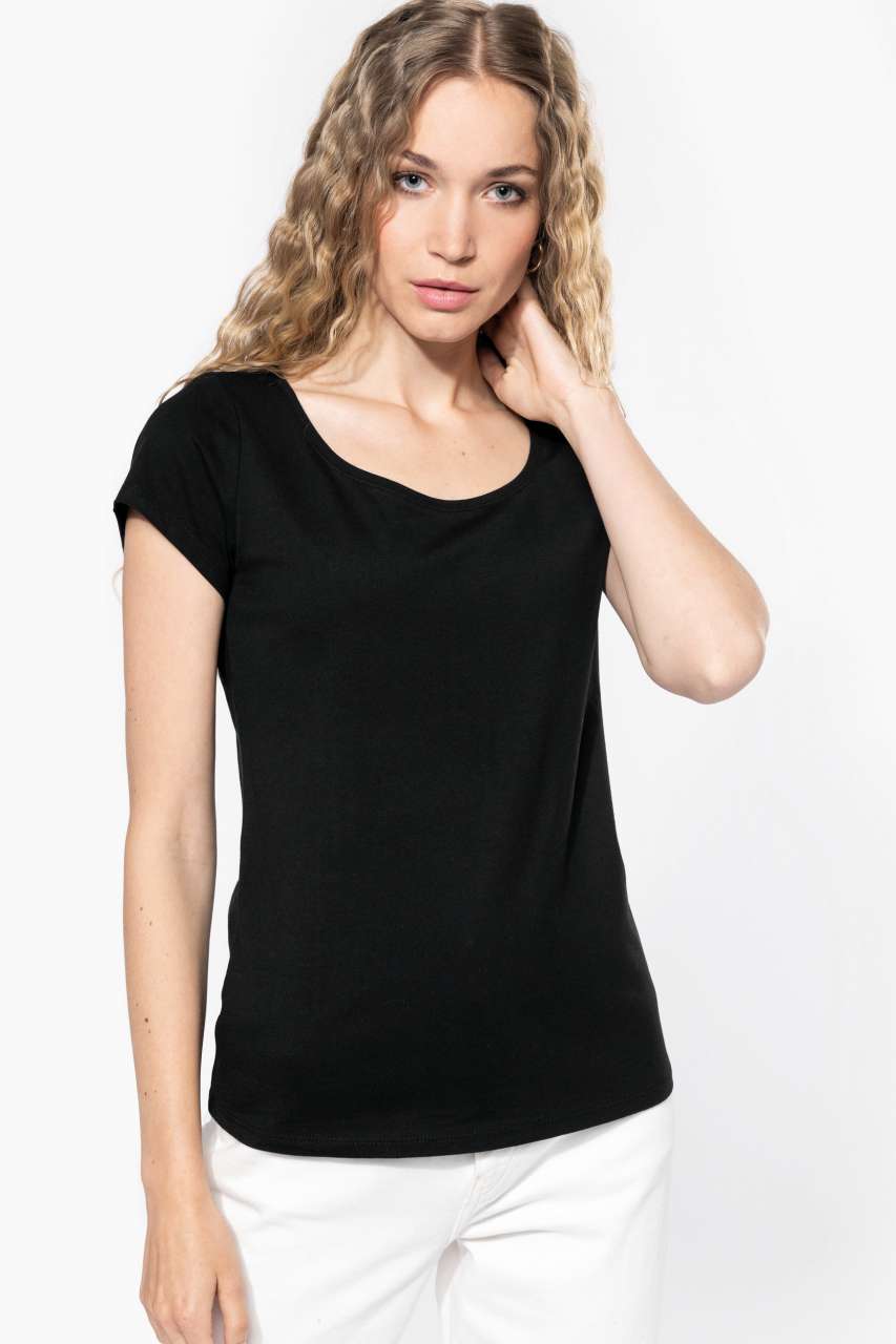 KA384 - LADIES’ BOAT NECK SHORT-SLEEVED T-SHIRT