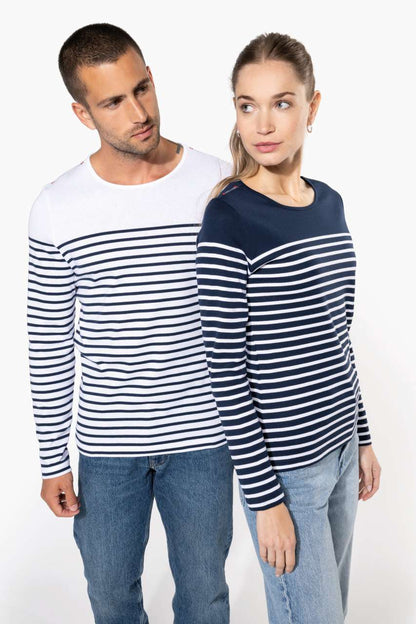 KA386 - LADIES’ LONG-SLEEVED BRETON STRIPE TOP
