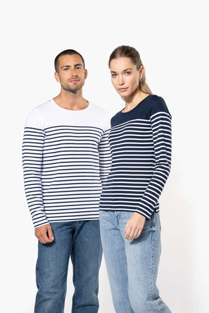 KA386 - LADIES’ LONG-SLEEVED BRETON STRIPE TOP