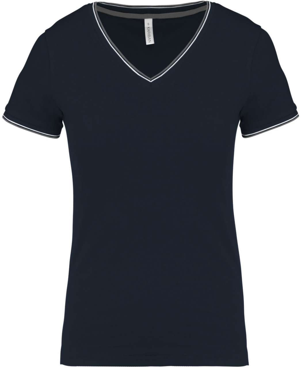 KA394 - LADIES' PIQUÉ KNIT V-NECK T-SHIRT