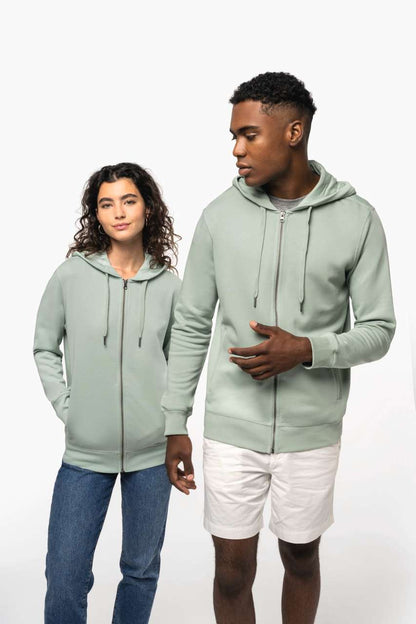 KA4008 - UNISEX ECO-FRIENDLY FRENCH TERRY ZIPPED HOODED SWEATSHIRT