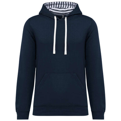 KA4013 - UNISEX CONTRAST PATTERNED HOODED SWEATSHIRT