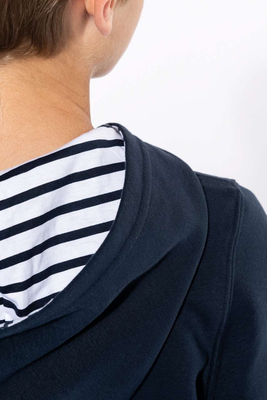 KA4014 - UNISEX KIDS CONTRAST PATTERNED HOODED SWEATSHIRT