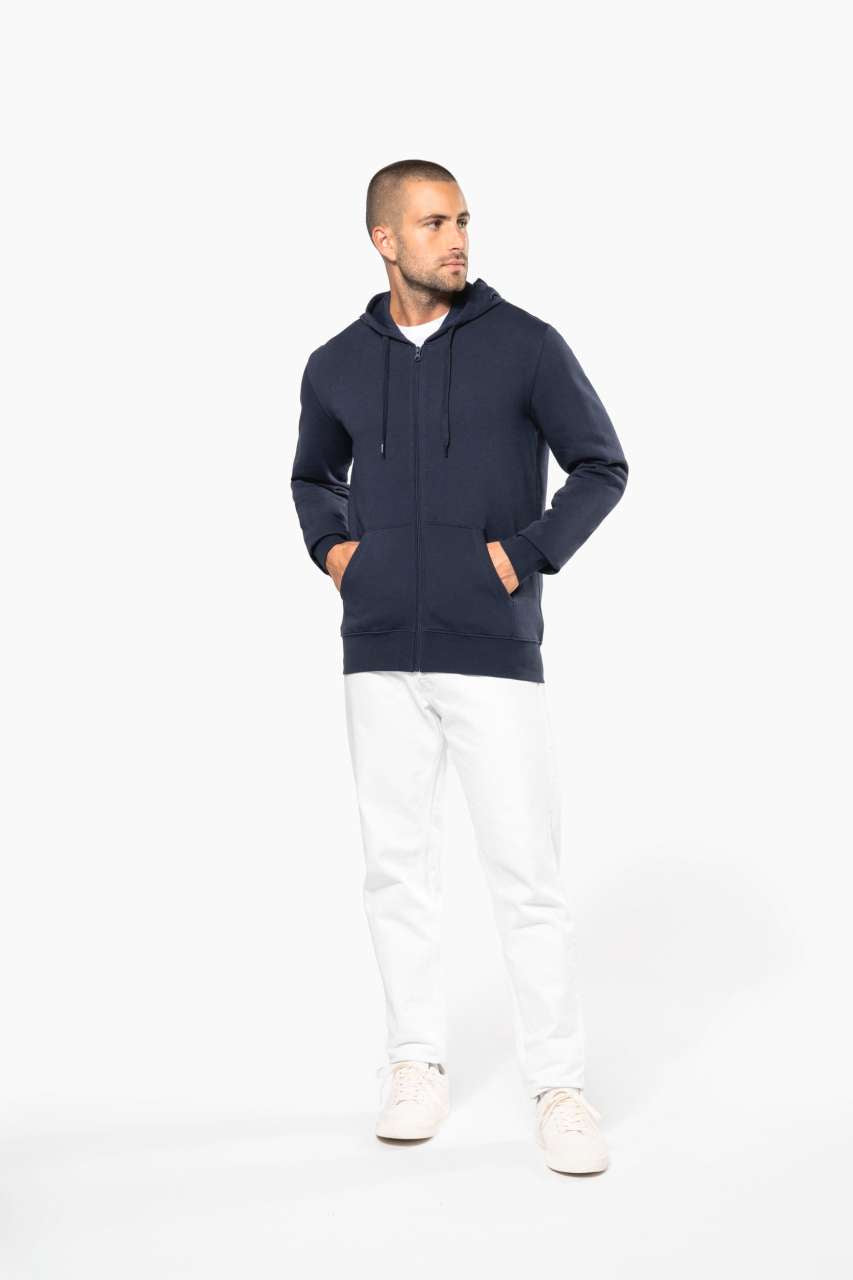 KA4030 - MEN'S ECO-FRIENDLY HOODED SWEATSHIRT WITH ZIP FASTENING