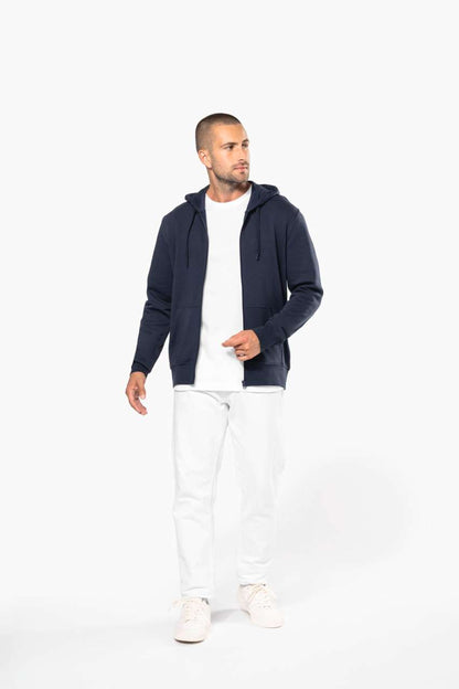 KA4030 - MEN'S ECO-FRIENDLY HOODED SWEATSHIRT WITH ZIP FASTENING