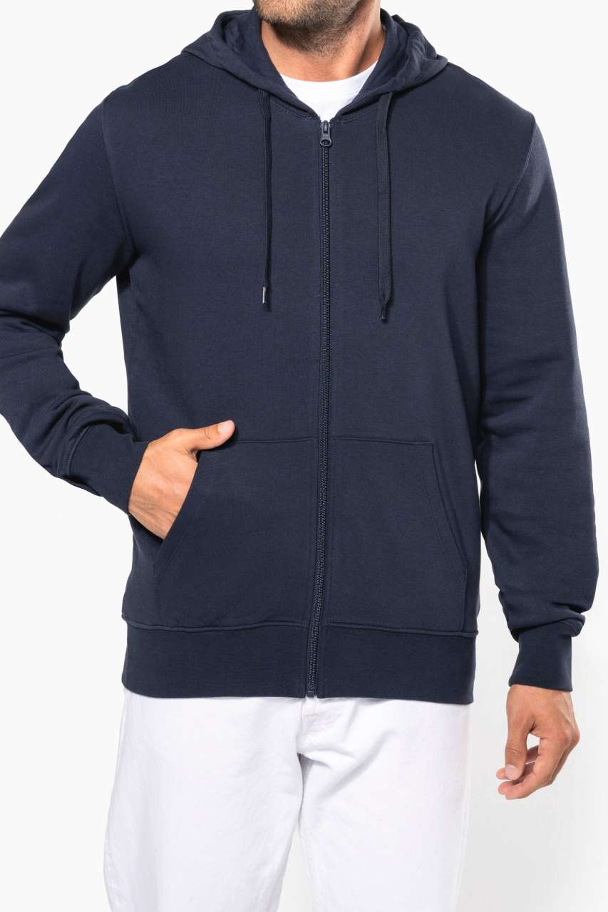KA4030 - MEN'S ECO-FRIENDLY HOODED SWEATSHIRT WITH ZIP FASTENING