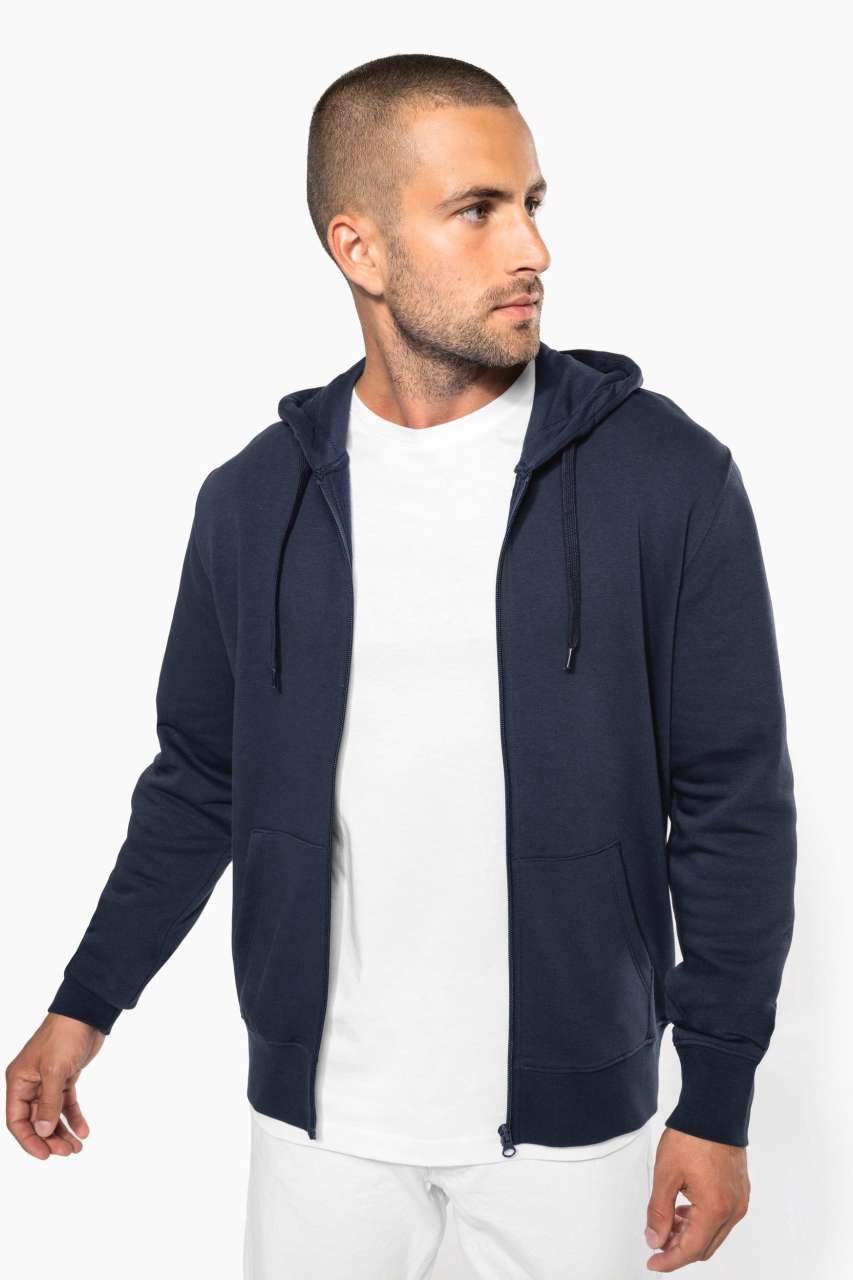 KA4030 - MEN'S ECO-FRIENDLY HOODED SWEATSHIRT WITH ZIP FASTENING