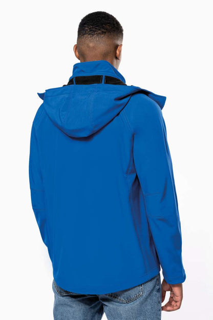 KA413 - MEN'S DETACHABLE HOODED SOFTSHELL JACKET