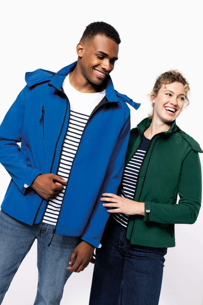 KA413 - MEN'S DETACHABLE HOODED SOFTSHELL JACKET