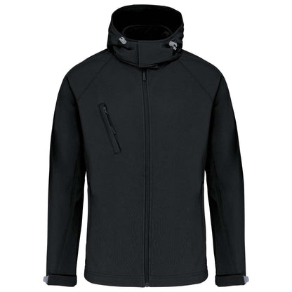 KA413 - MEN'S DETACHABLE HOODED SOFTSHELL JACKET