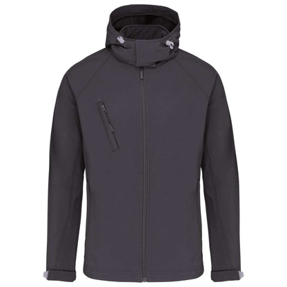 KA413 - MEN'S DETACHABLE HOODED SOFTSHELL JACKET