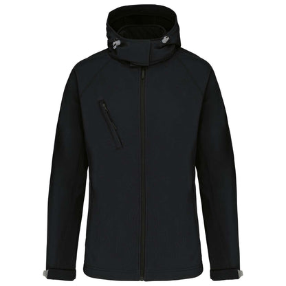 KA414 - LADIES' DETACHABLE HOODED SOFTSHELL JACKET