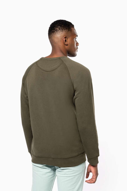 KA480 - MEN'S ORGANIC COTTON CREW NECK RAGLAN SLEEVE SWEATSHIRT