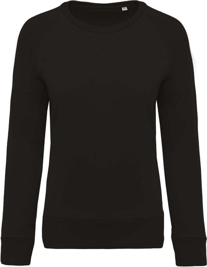 KA481 - LADIES’ ORGANIC COTTON CREW NECK RAGLAN SLEEVE SWEATSHIRT