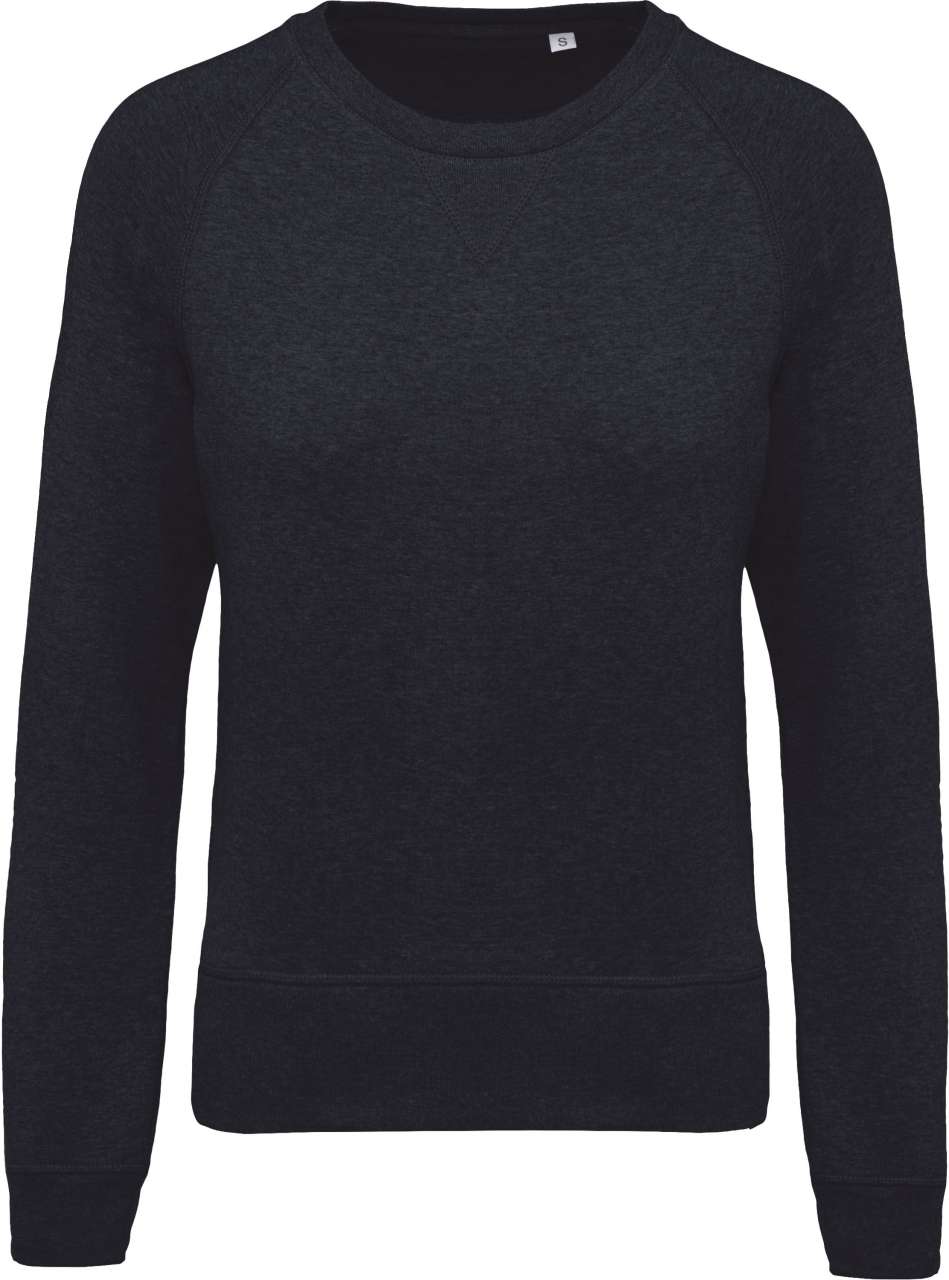 KA481 - LADIES’ ORGANIC COTTON CREW NECK RAGLAN SLEEVE SWEATSHIRT