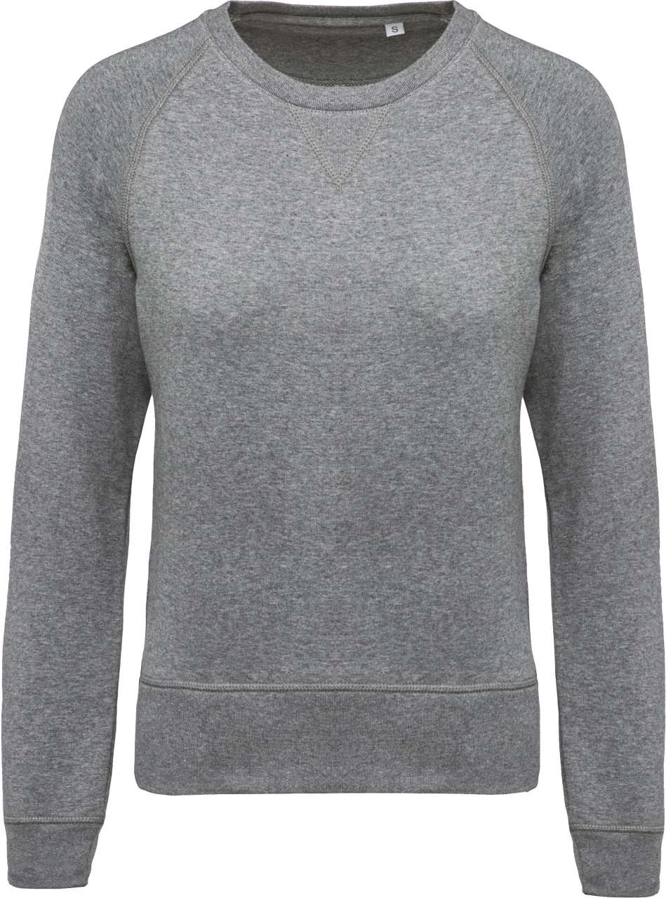 KA481 - LADIES’ ORGANIC COTTON CREW NECK RAGLAN SLEEVE SWEATSHIRT