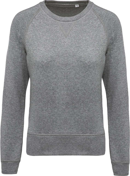 KA481 - LADIES’ ORGANIC COTTON CREW NECK RAGLAN SLEEVE SWEATSHIRT