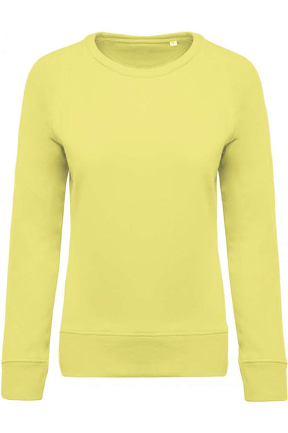 KA481 - LADIES’ ORGANIC COTTON CREW NECK RAGLAN SLEEVE SWEATSHIRT