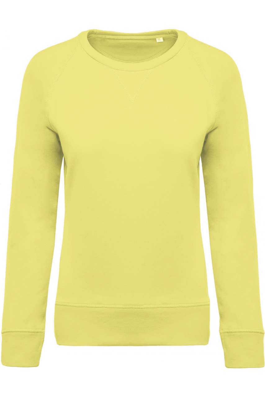 KA481 - LADIES’ ORGANIC COTTON CREW NECK RAGLAN SLEEVE SWEATSHIRT