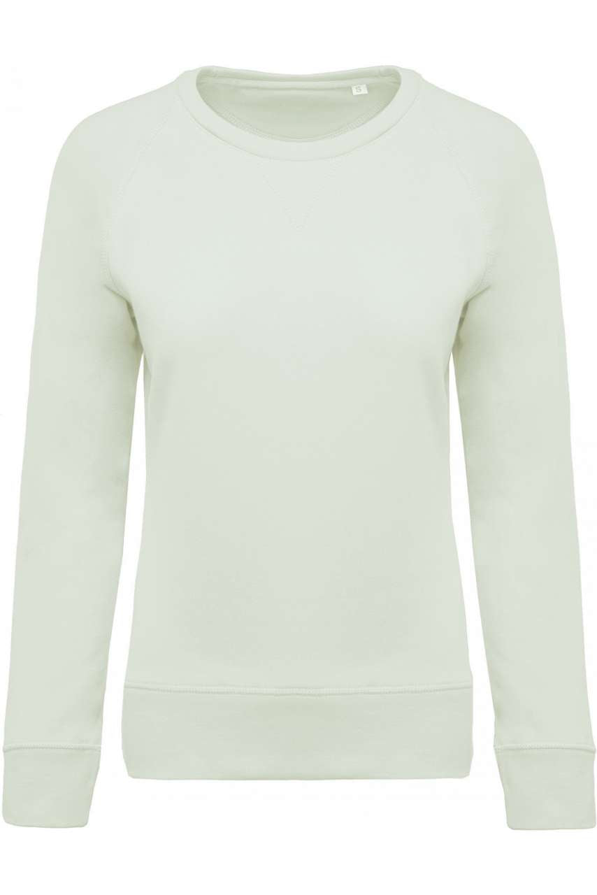KA481 - LADIES’ ORGANIC COTTON CREW NECK RAGLAN SLEEVE SWEATSHIRT