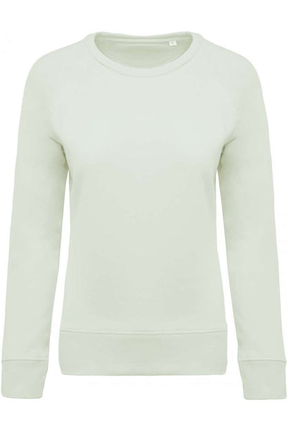KA481 - LADIES’ ORGANIC COTTON CREW NECK RAGLAN SLEEVE SWEATSHIRT