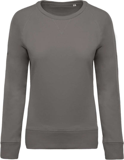 KA481 - LADIES’ ORGANIC COTTON CREW NECK RAGLAN SLEEVE SWEATSHIRT