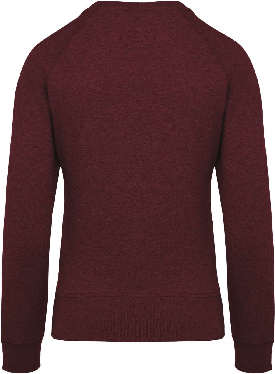 KA481 - LADIES’ ORGANIC COTTON CREW NECK RAGLAN SLEEVE SWEATSHIRT