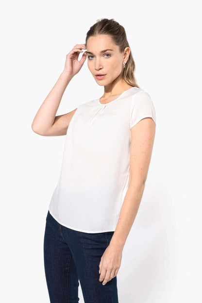 KA5002 - LADIES' SHORT-SLEEVED CREPE BLOUSE