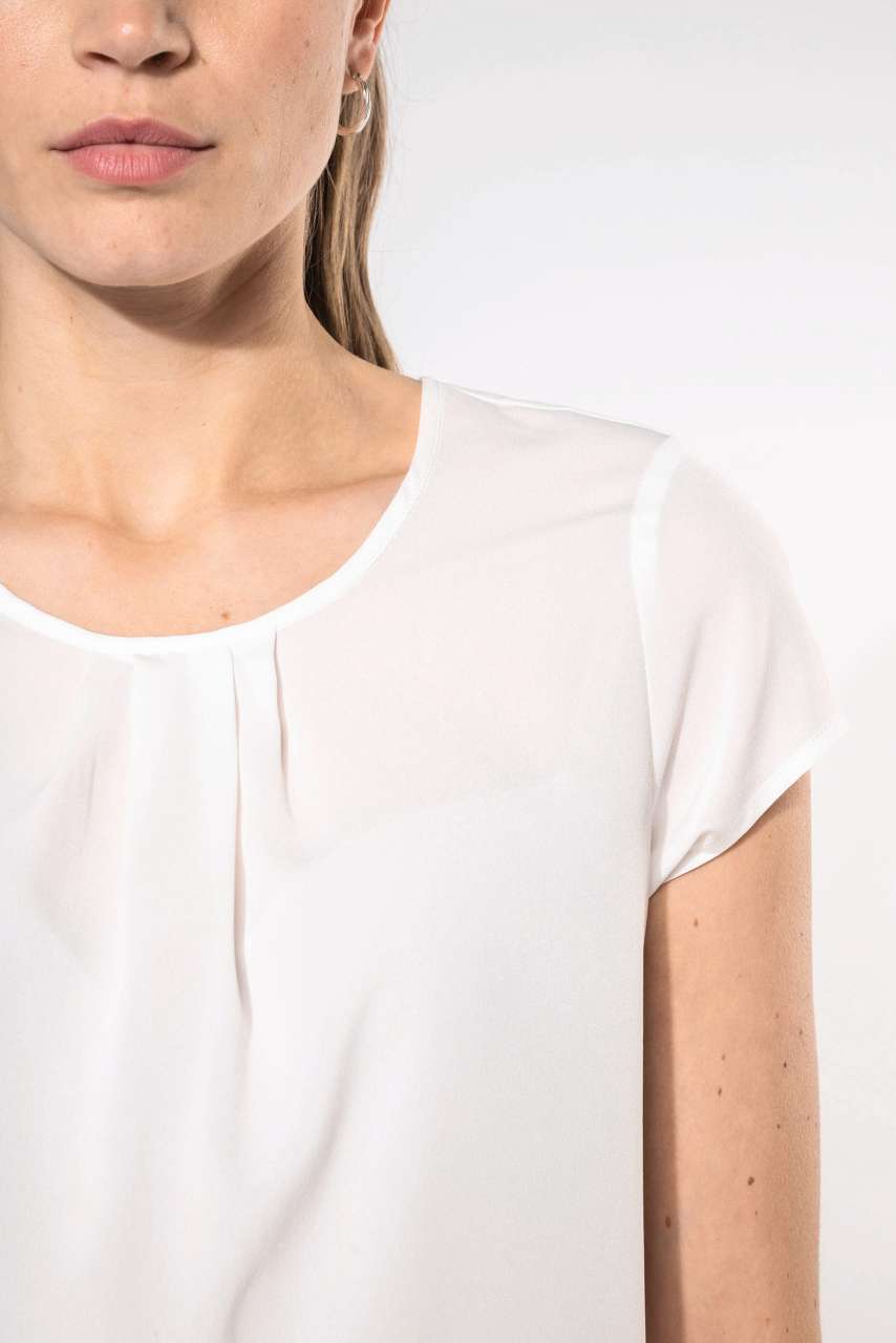 KA5002 - LADIES' SHORT-SLEEVED CREPE BLOUSE