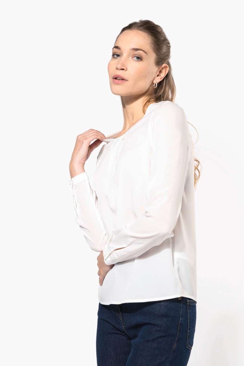 KA5003 - LADIES' LONG-SLEEVED CREPE BLOUSE