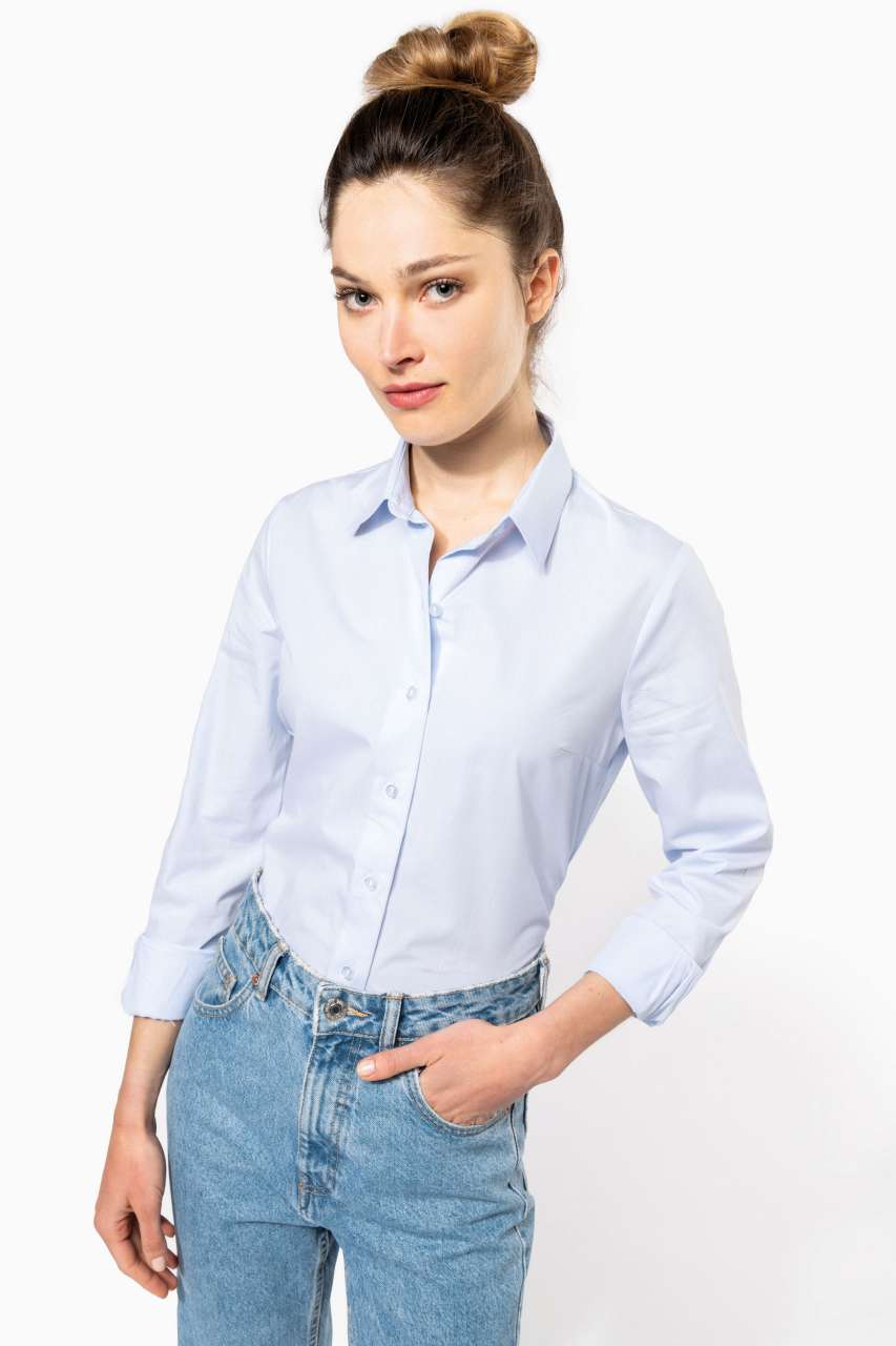 KA510 - LADIES’ LONG-SLEEVED COTTON POPLIN SHIRT