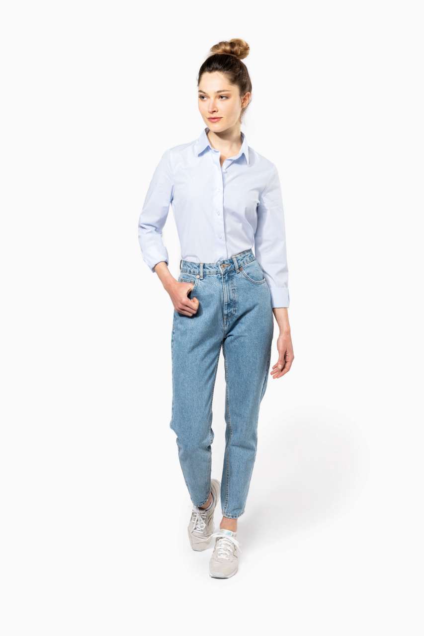 KA510 - LADIES’ LONG-SLEEVED COTTON POPLIN SHIRT
