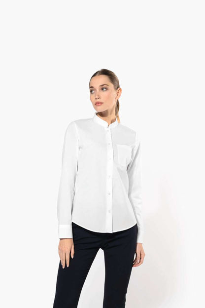 KA514 - LADIES' LONG-SLEEVED MANDARIN COLLAR SHIRT