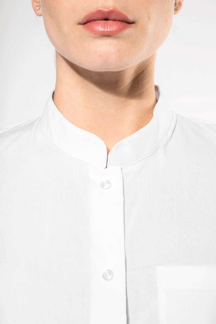 KA514 - LADIES' LONG-SLEEVED MANDARIN COLLAR SHIRT