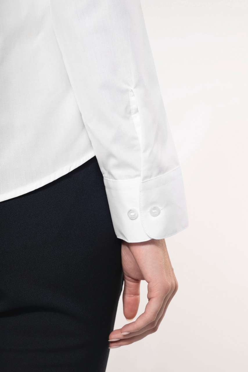 KA514 - LADIES' LONG-SLEEVED MANDARIN COLLAR SHIRT