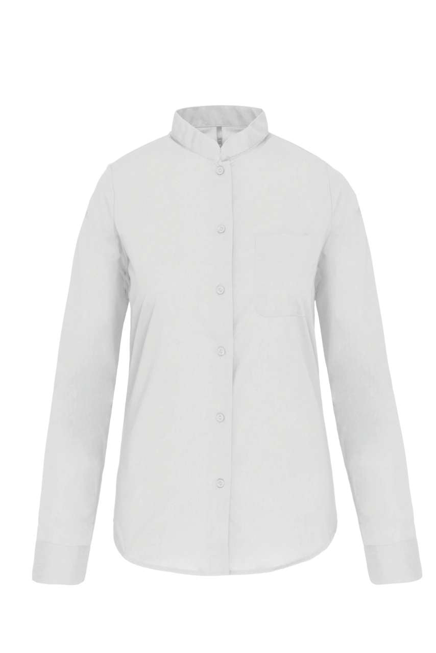 KA514 - LADIES' LONG-SLEEVED MANDARIN COLLAR SHIRT