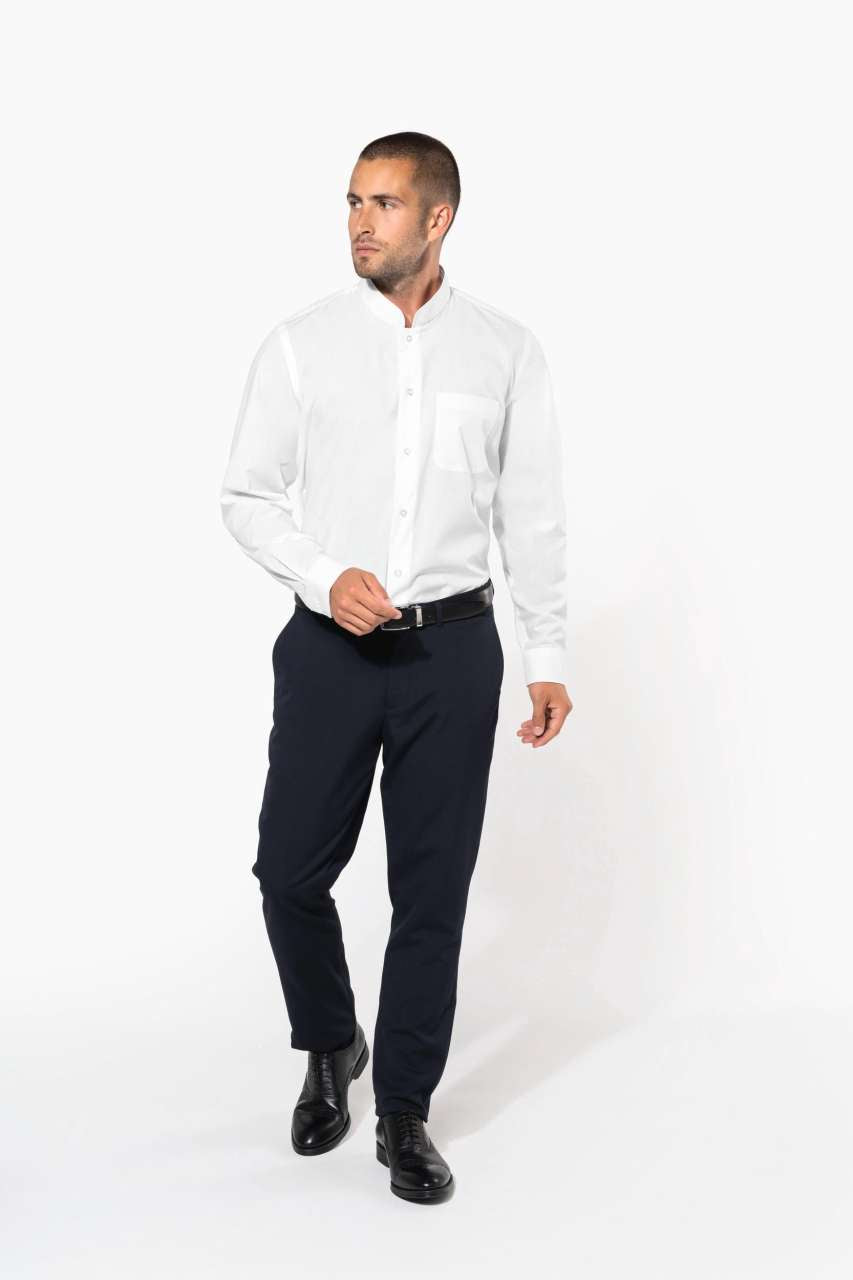 KA515 - MEN'S LONG-SLEEVED MANDARIN COLLAR SHIRT
