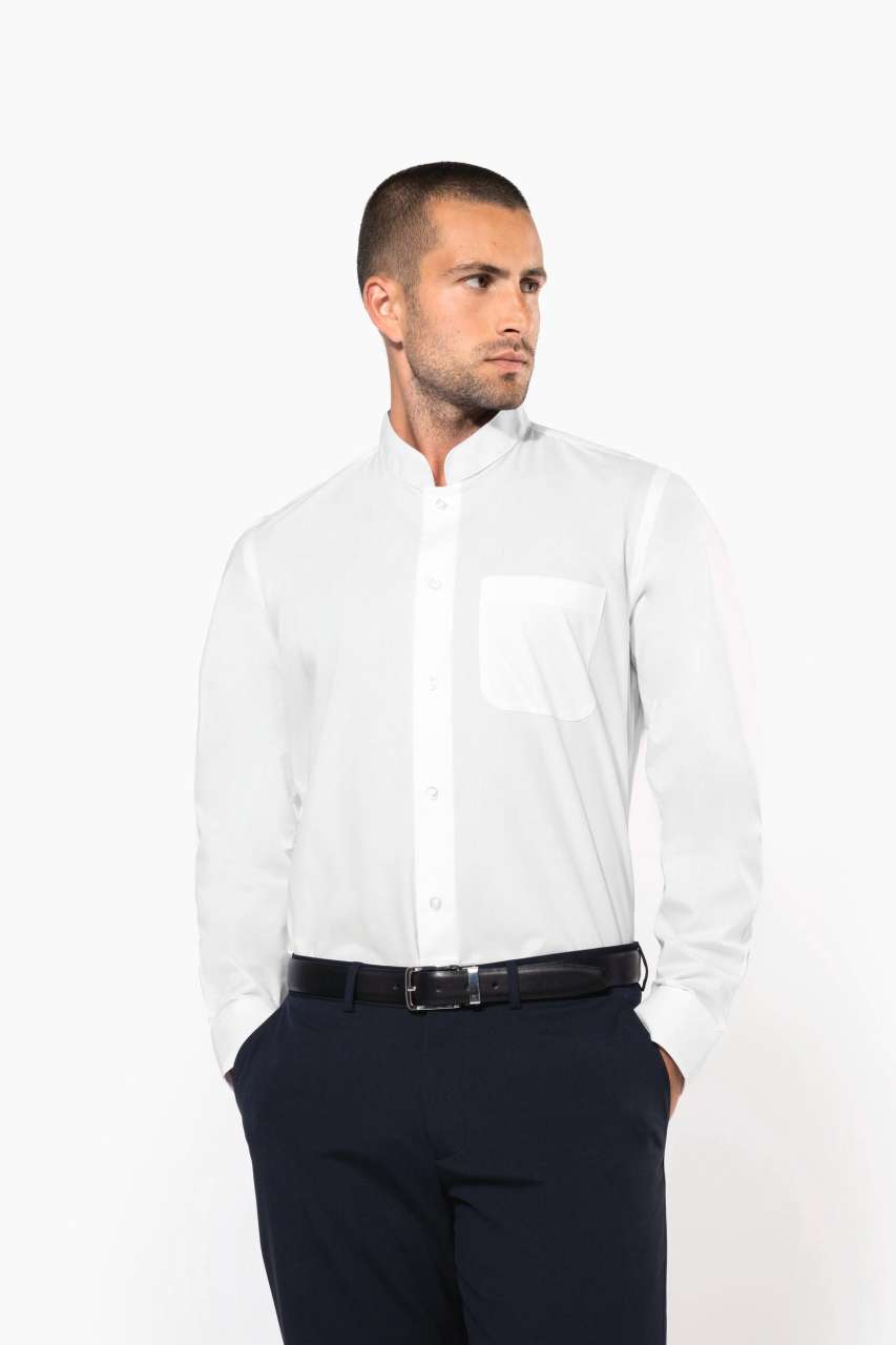 KA515 - MEN'S LONG-SLEEVED MANDARIN COLLAR SHIRT