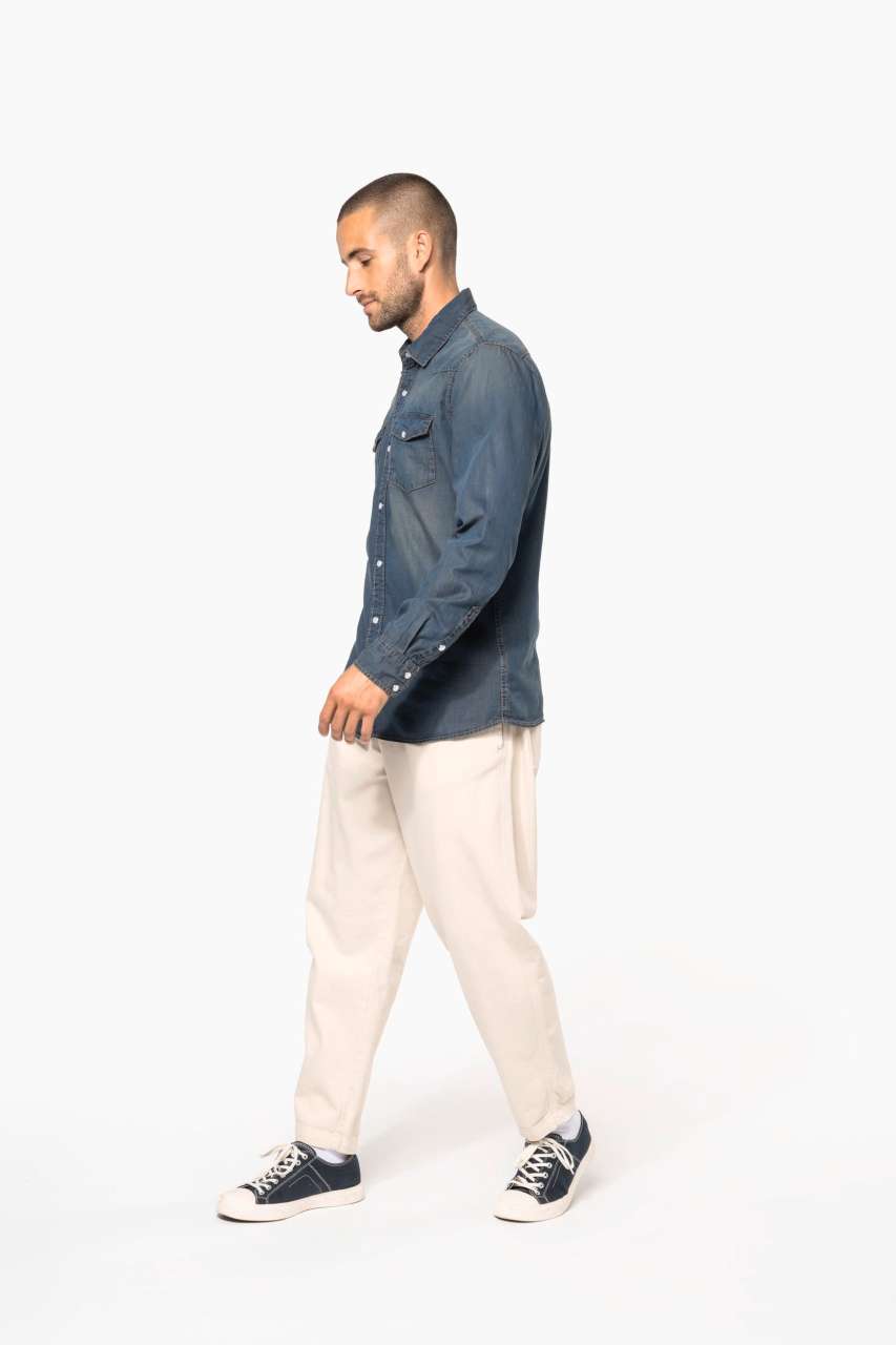KA519 - MEN'S LONG-SLEEVED DENIM SHIRT